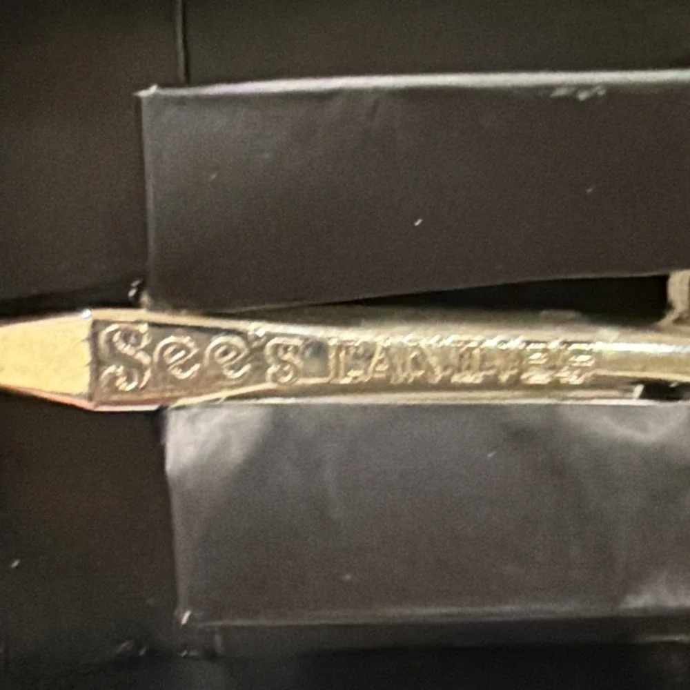 See's Candies Anvil Hammer Nut Cracker Silver Tone Novelty w/ Box‎ (No Lid)